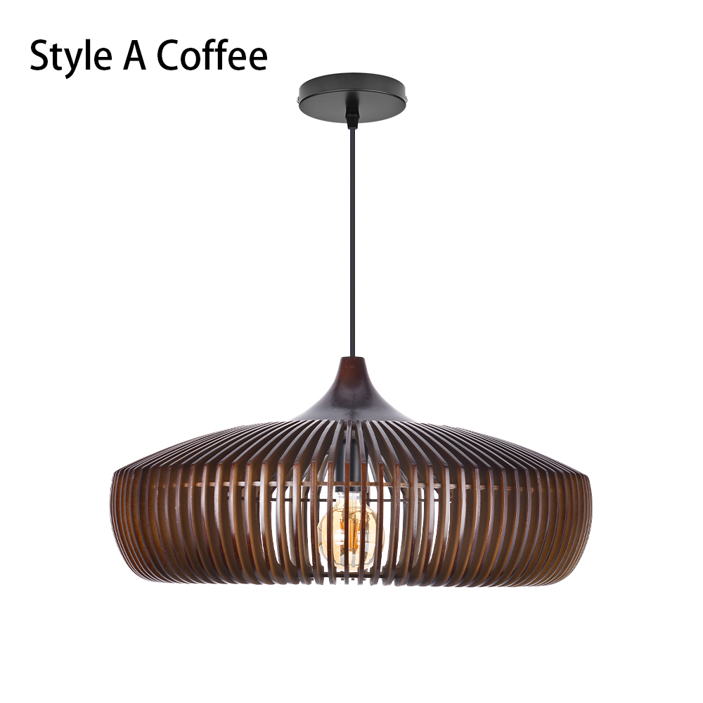 Dining Room Decor Wooden Pendant Lights Japanese Style Chandelier for Restaurants