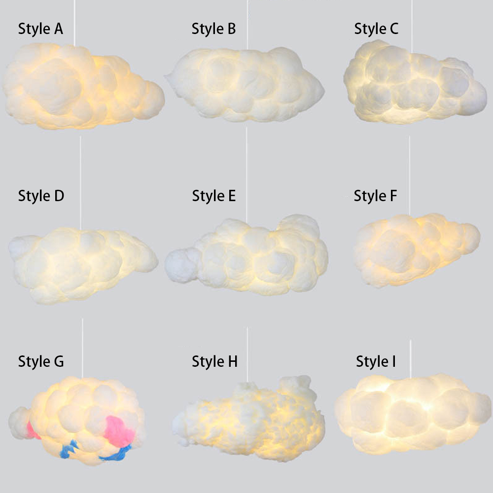 Nursery Creative Cloud Pendant Light Restaurant Dream Cloud Lamp Children's Room Hanging Lighting Fixture