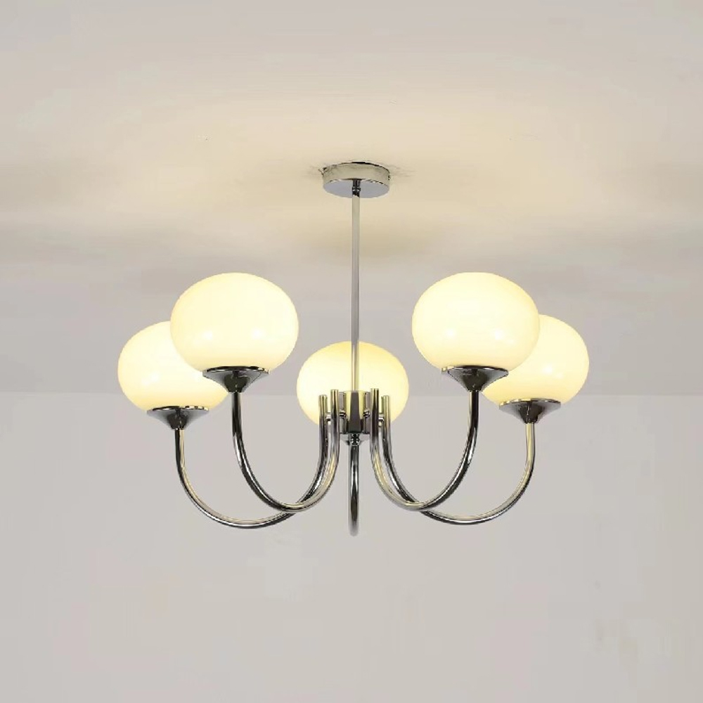 Bauhaus Living Room Chandelier Luxury Cream Pink Glass Pendant Light