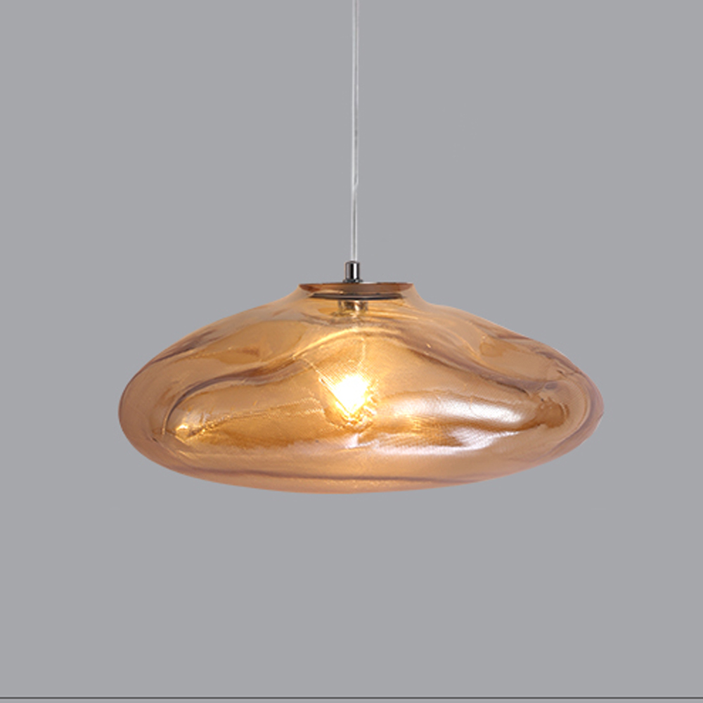 Large space loft staircase chandelier hotel lobby cloud glass long hanging chandelier duplex apartment pendant light