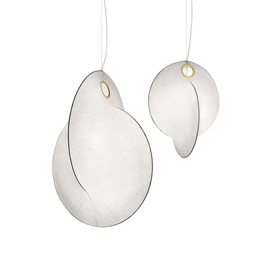 Simple Italian Silk Chandelier Nordic Living Room Bedroom Fabric Pendant Lights