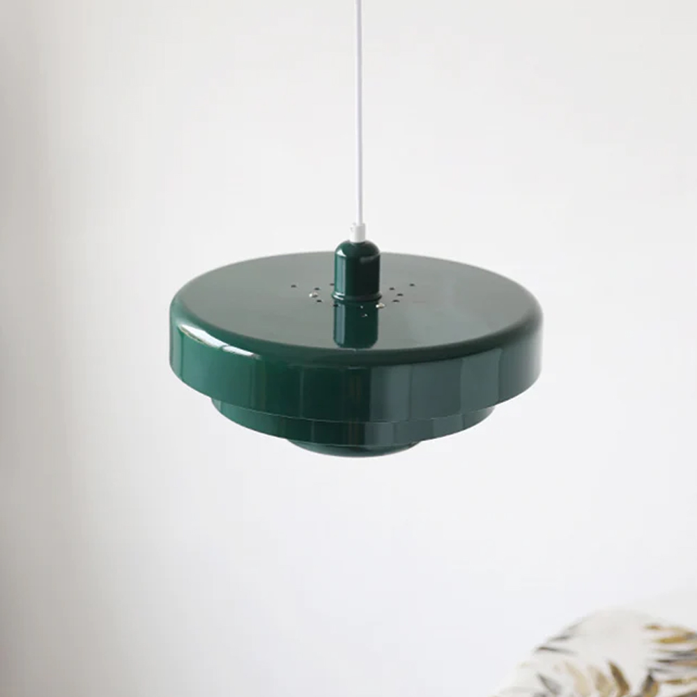 Classic Orange Metal Pendant Light Mid-Century Modern Green Bauhaus Mini Chandelier