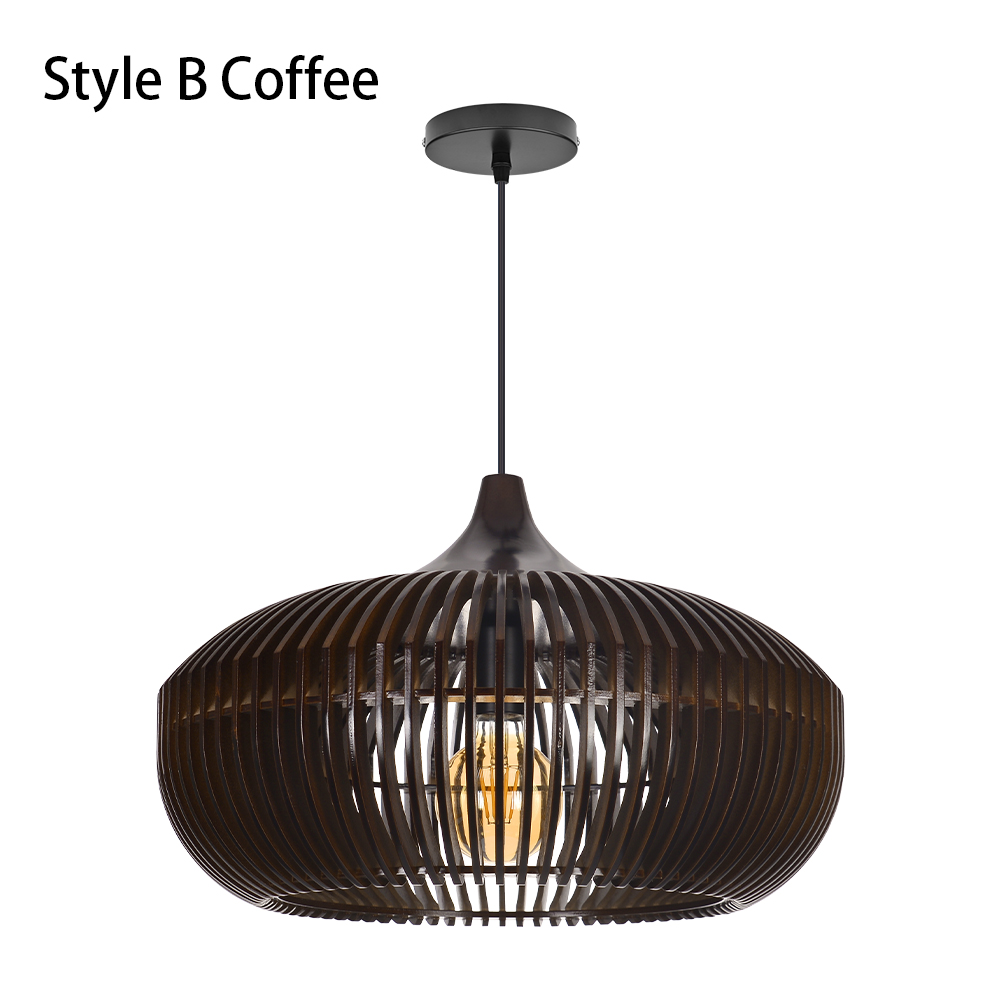 Dining Room Decor Wooden Pendant Lights Japanese Style Chandelier for Restaurants