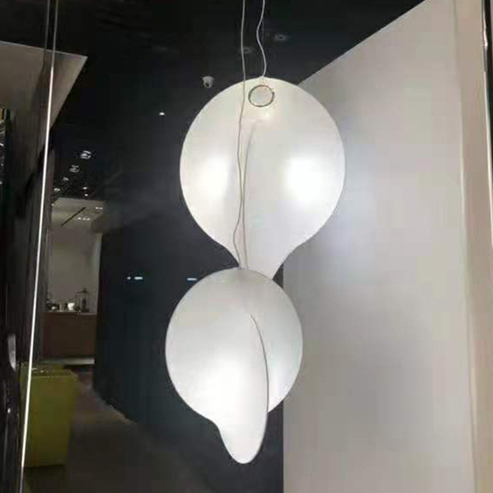 Simple Italian Silk Chandelier Nordic Living Room Bedroom Fabric Pendant Lights