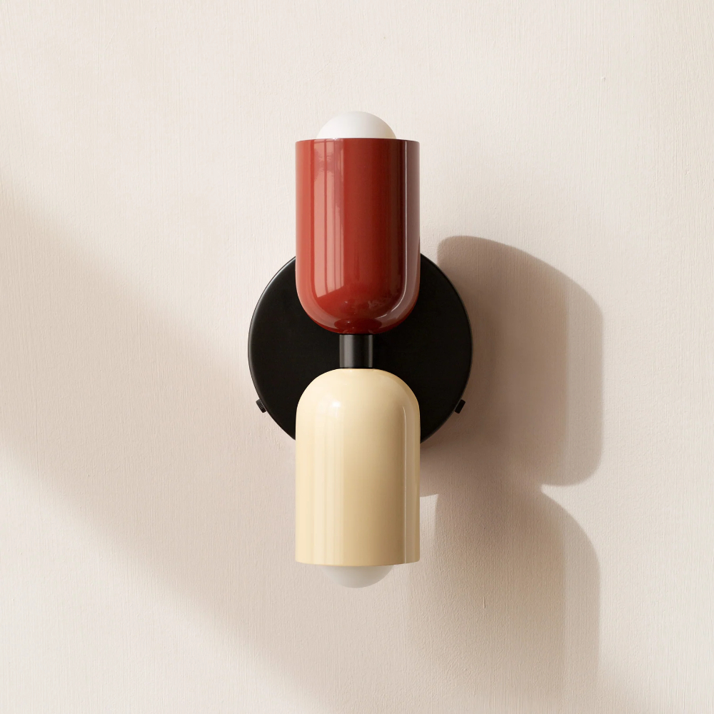 Morandi color retro double head creative home decoration wall lamp