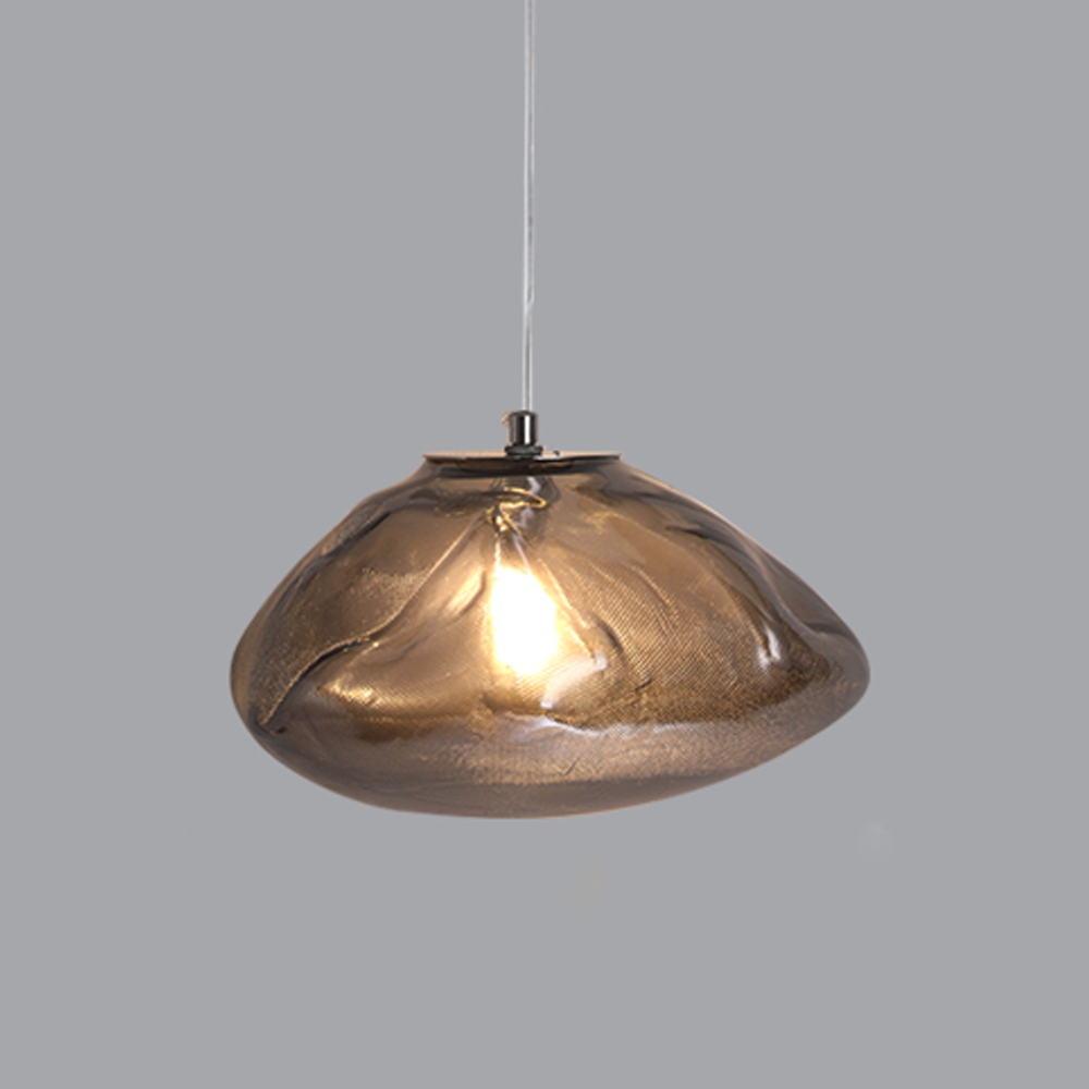 Large space loft staircase chandelier hotel lobby cloud glass long hanging chandelier duplex apartment pendant light