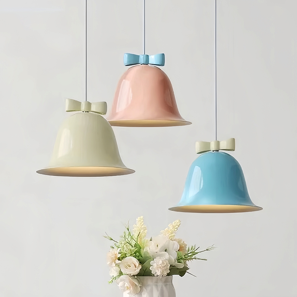 Nordic Creative Restaurant Bell Light Modern Simple Bow Pendant Light
