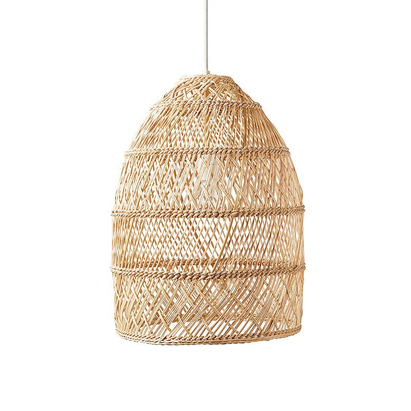 Basket Rattan Woven Lantern Chandelier Pendant Lamp Shade
