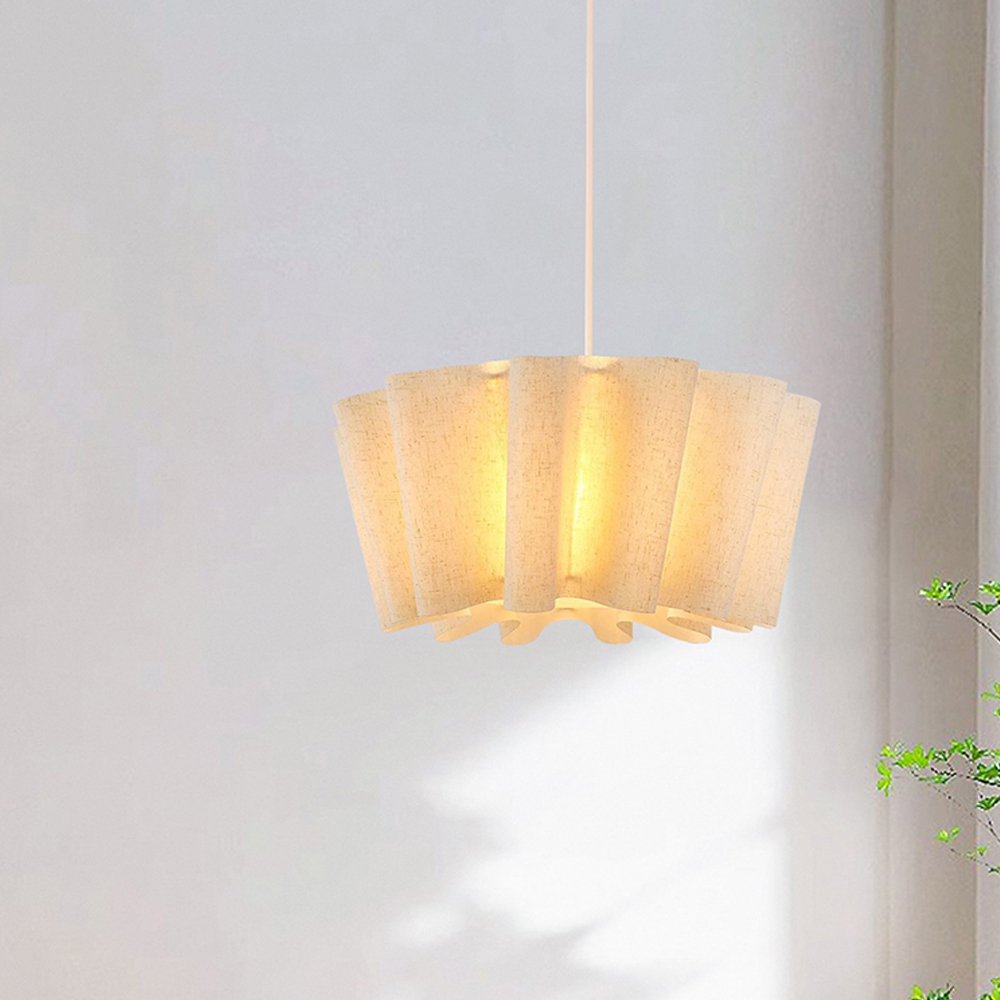 Mid-Century Living Room Fabric Pendant Light Japanese Retro Designer Lamp