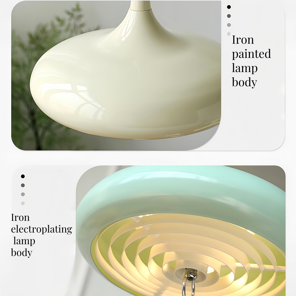 Bauhaus Retro Style Adjustable Solid Color Iron Pendant Light