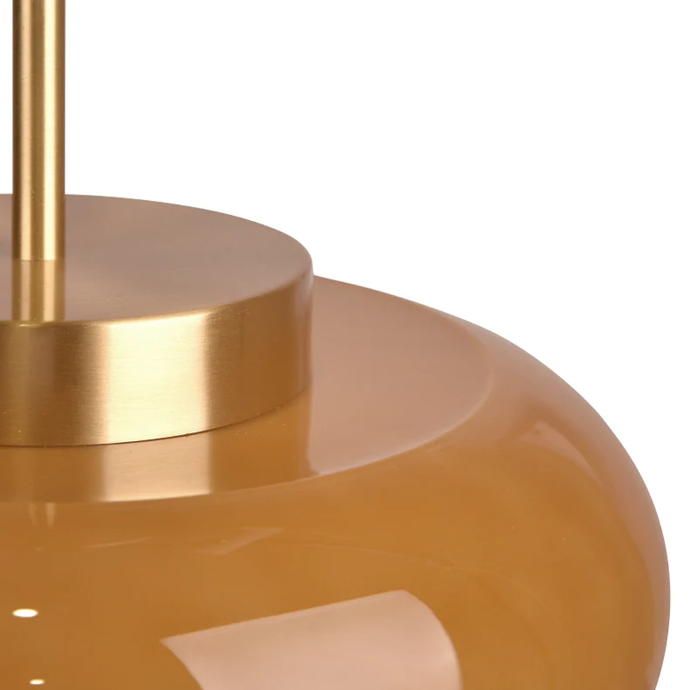 Bauhaus Vintage Glass Chandelier Flush Mount Corridor Brass Ceiling Light