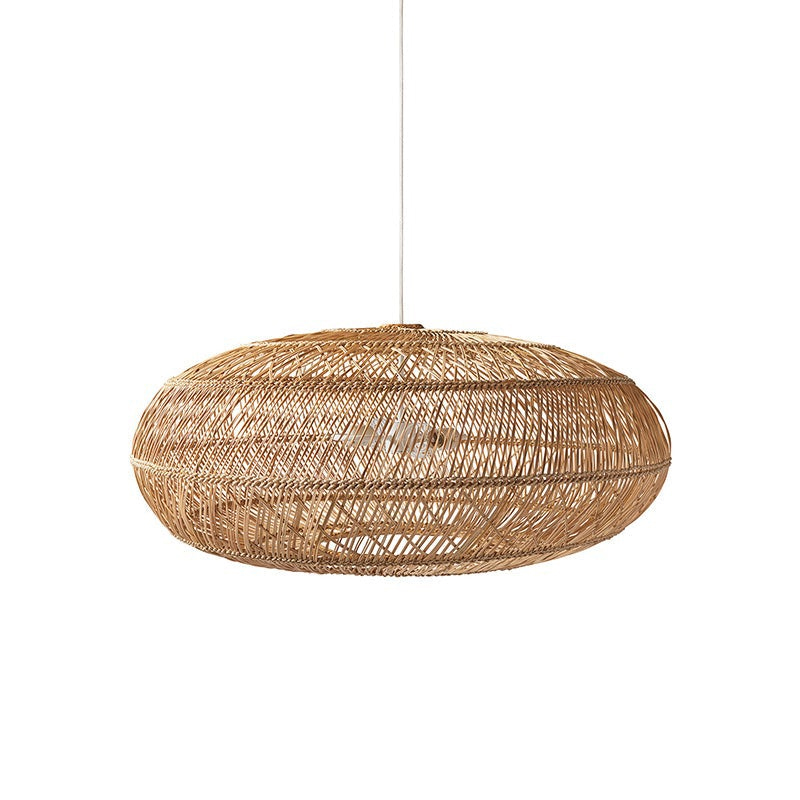 Basket Rattan Woven Lantern Chandelier Pendant Lamp Shade
