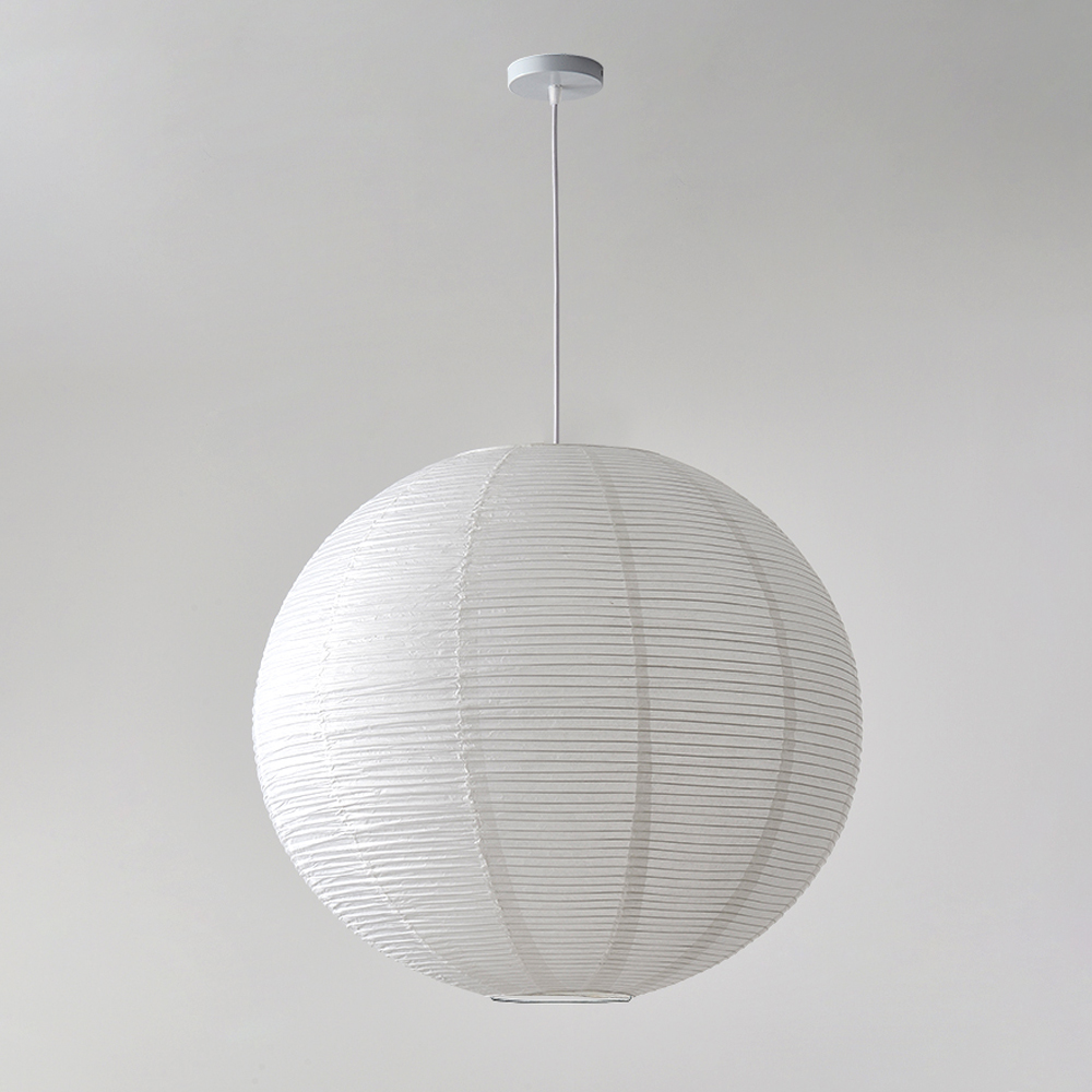 Japanese Simple Wabi-Sabi Ball Chandelier Inspired Paper Hanging Lamp