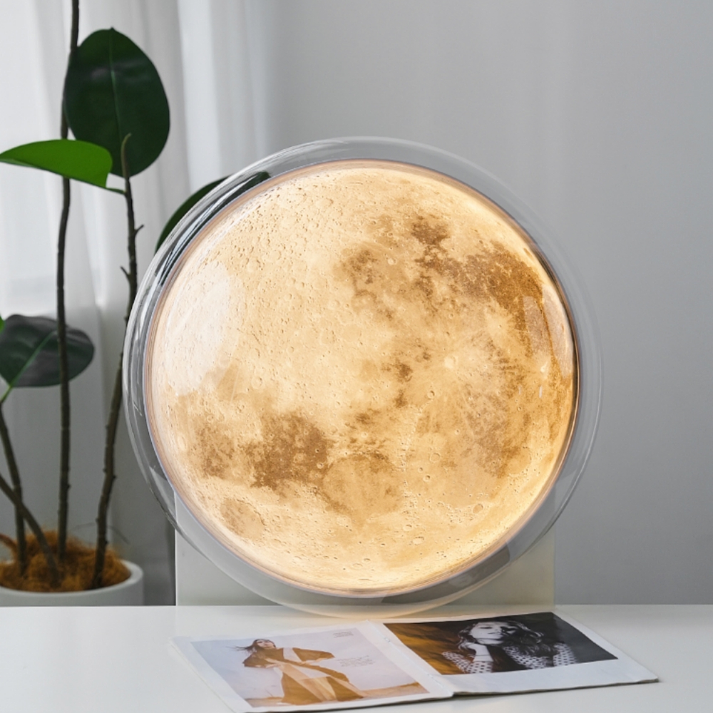 Modern Creative Semi-Circular Moon Acrylic Ceiling Light Bedroom Ambient Lighting