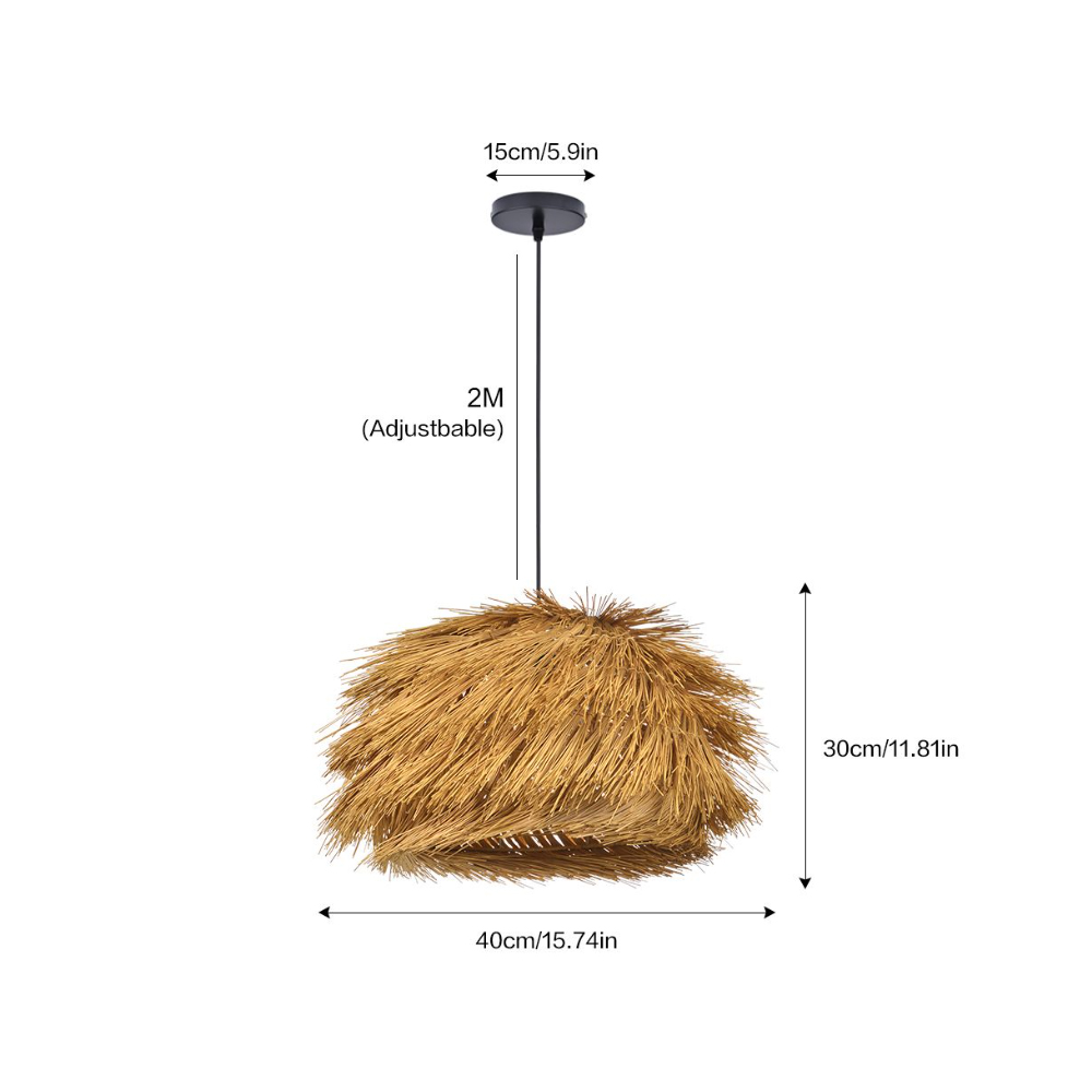 Southeast Asia B&B Retro Rattan Chandelier Wabi-sabi Pendant Light