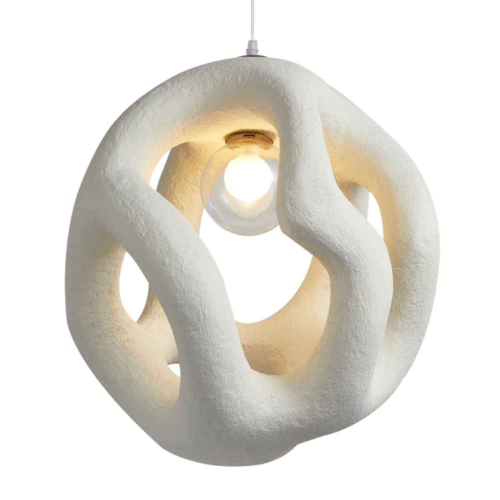 Wabi-Sabi Living Room Original Art Resin Chandelier Round Pendant Light