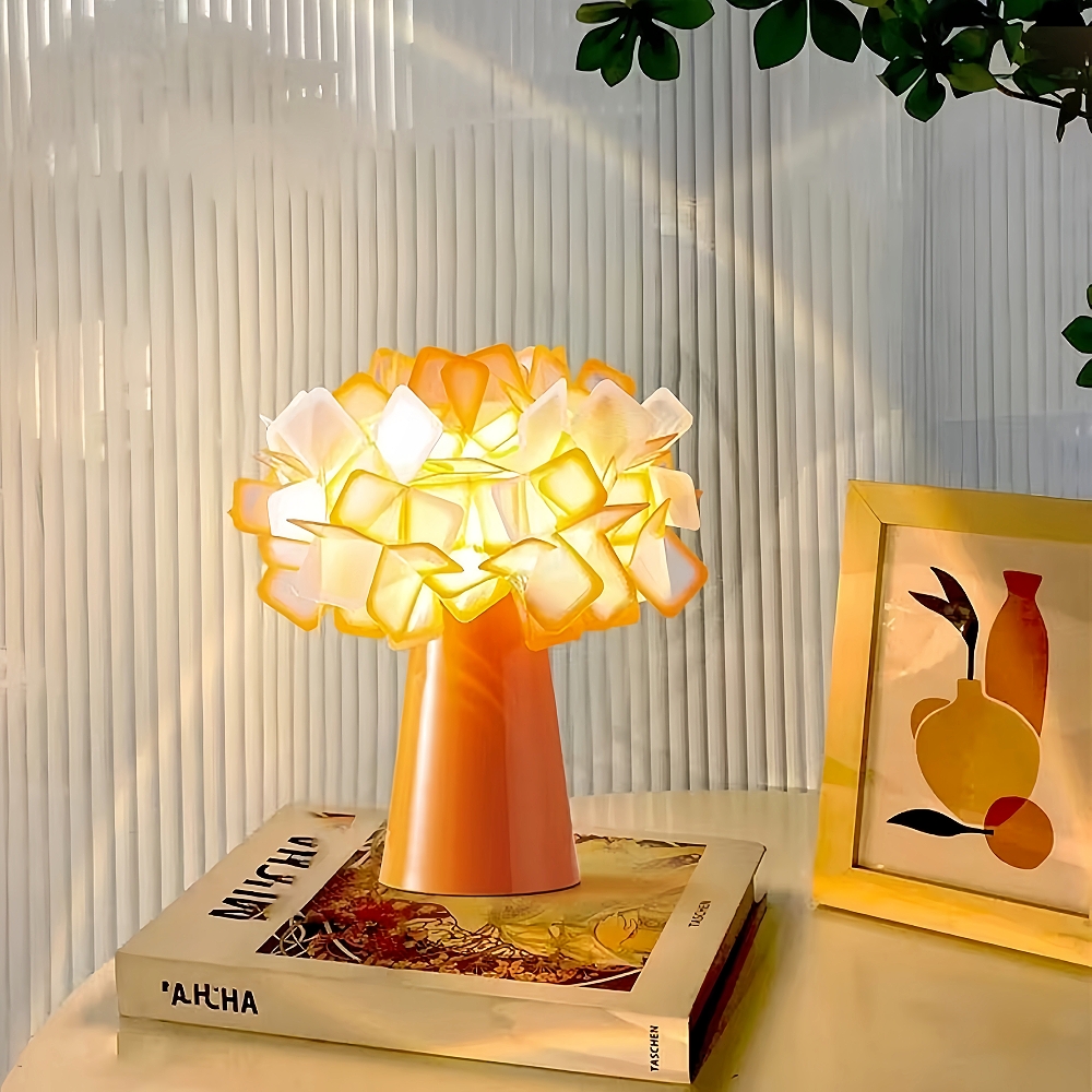 Modern Creative Colorful Flower Shaped Living Room Bedroom Decorative Desk Lamp