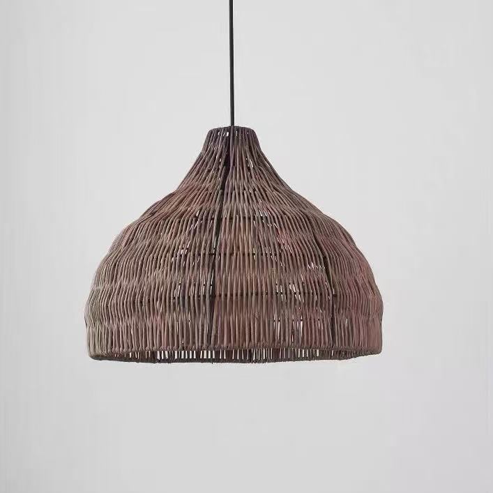 Wabi-sabi Rattan Pendant Light Duplex Loft Chandelier
