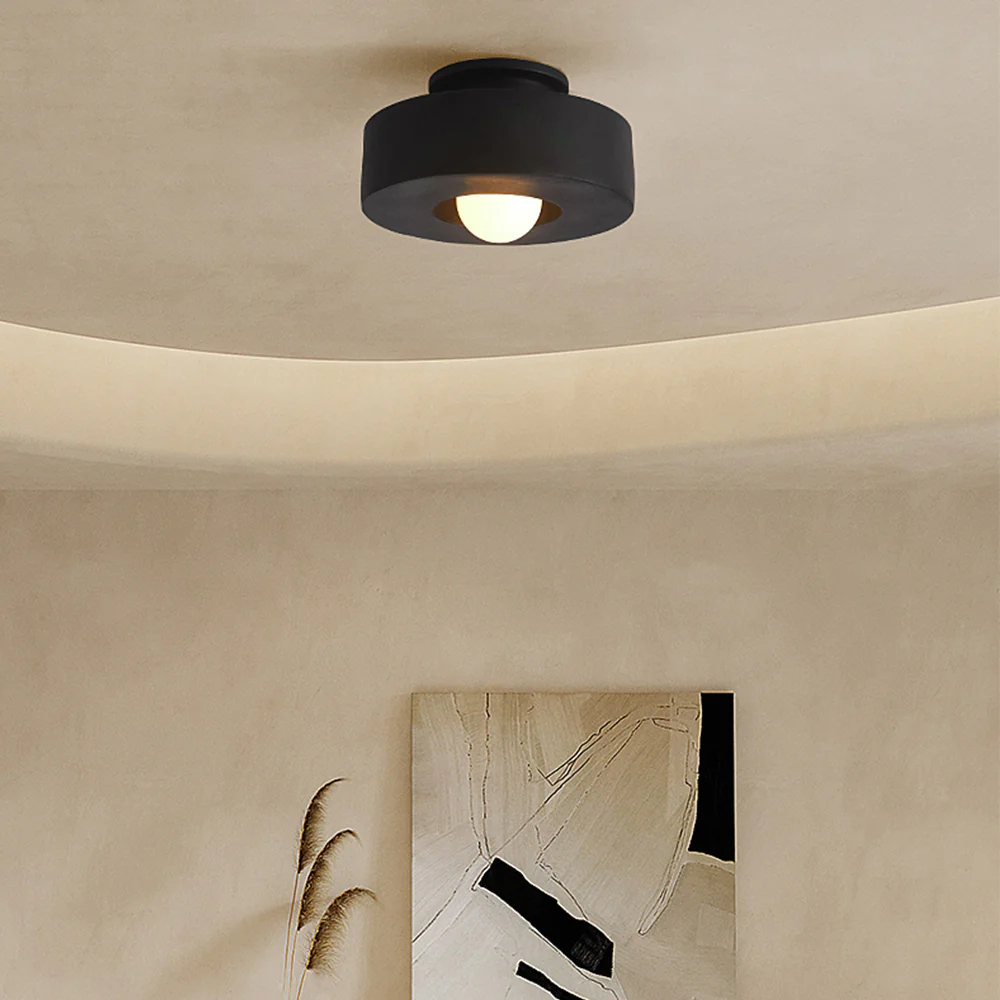Nordic style Morandi Color Series Semi Embedded Ceiling Light