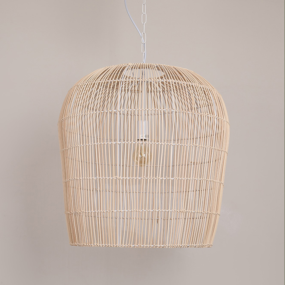 Coastal Chic Rattan Lighting Natural Handwoven Pendant Lamp Shade