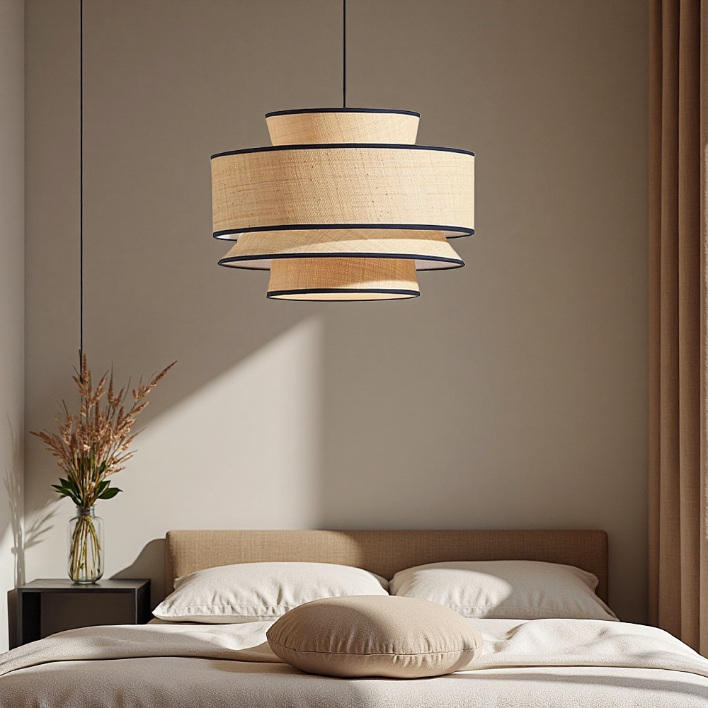 Japanese Multilayer Fabric Chandelier Creative Pendant Lampshade