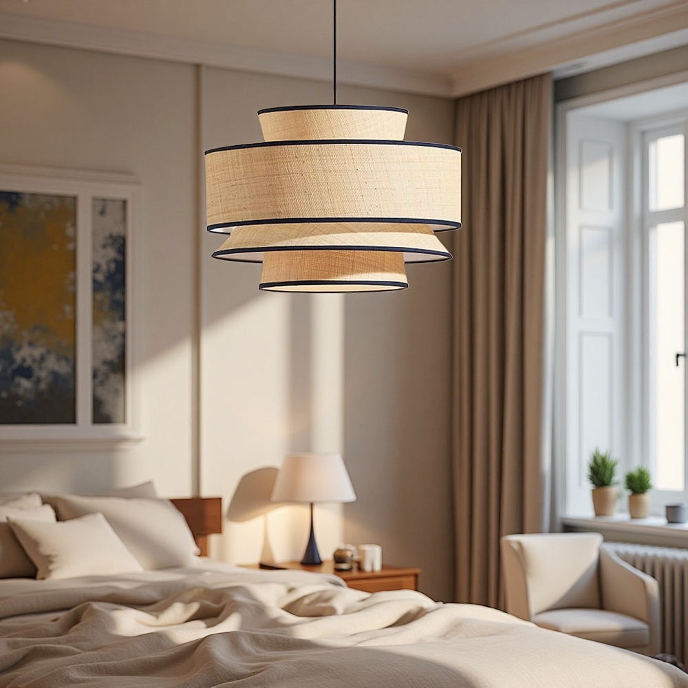 Japanese Multilayer Fabric Chandelier Creative Pendant Lampshade