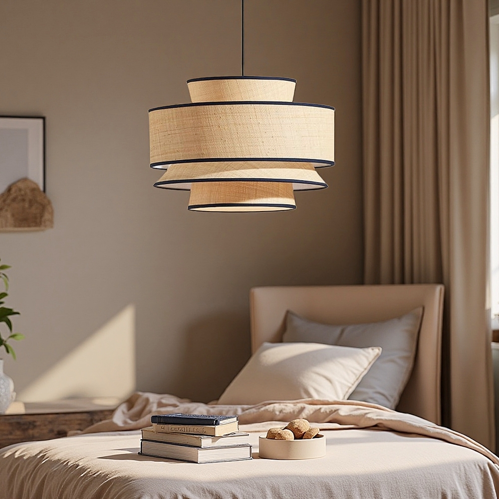 Japanese Multilayer Fabric Chandelier Creative Pendant Lampshade