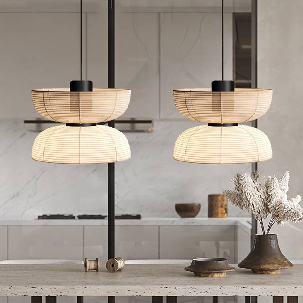 Japanese Wabi-Sabi Fabric Pendant Lights