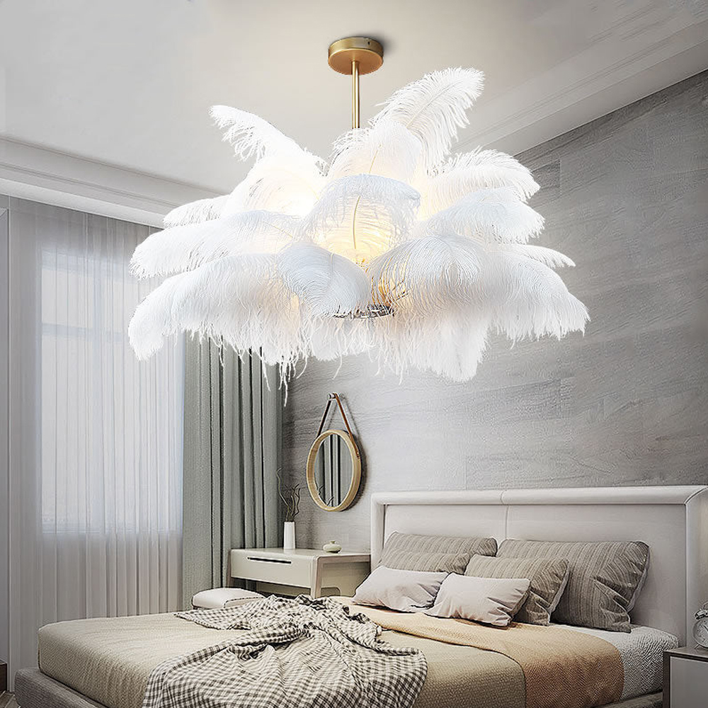 Modern Feather Home Chandelier Nordic Craft Pendant Lighting