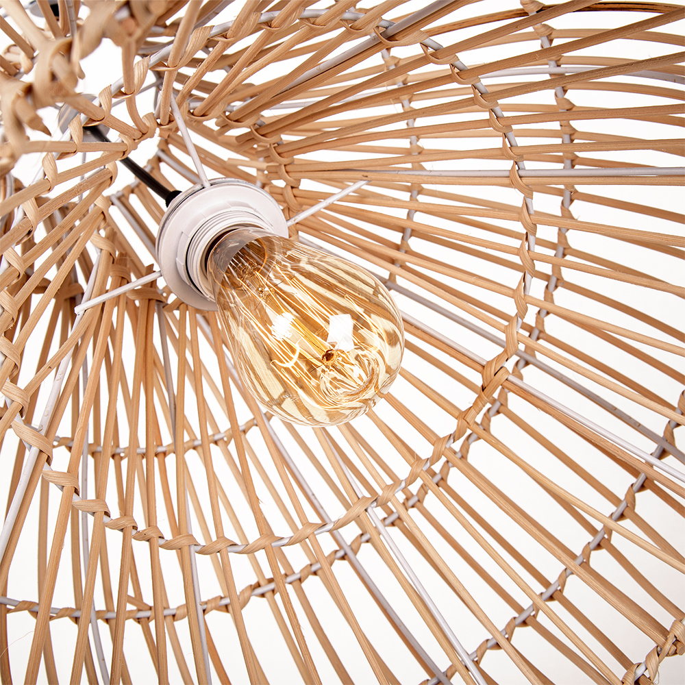 Boho Large Handmade Rattan Pendant Light