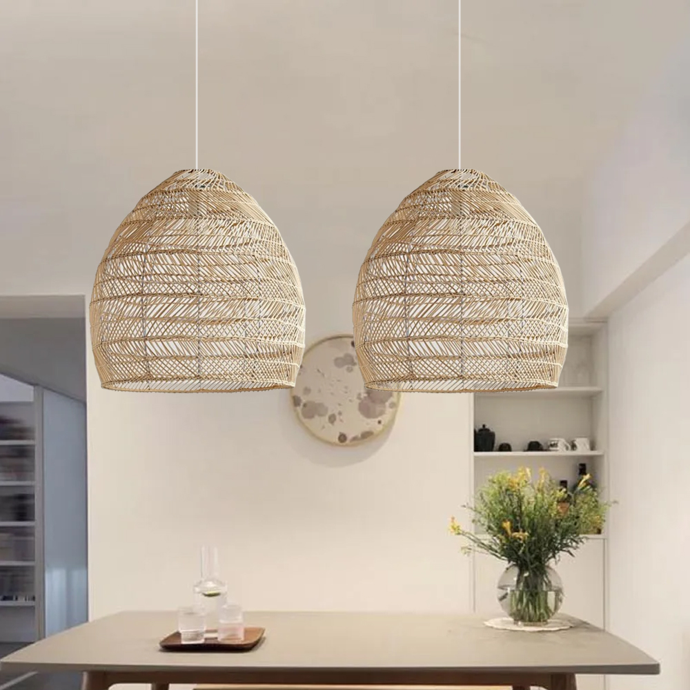 Florida Dining Room Rattan Pendants Light Fixture