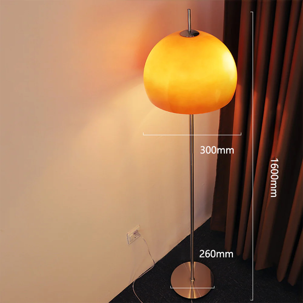 Bauhaus Glass Floor Lamp Mushroom Shape Medieval Living Room Retro Light