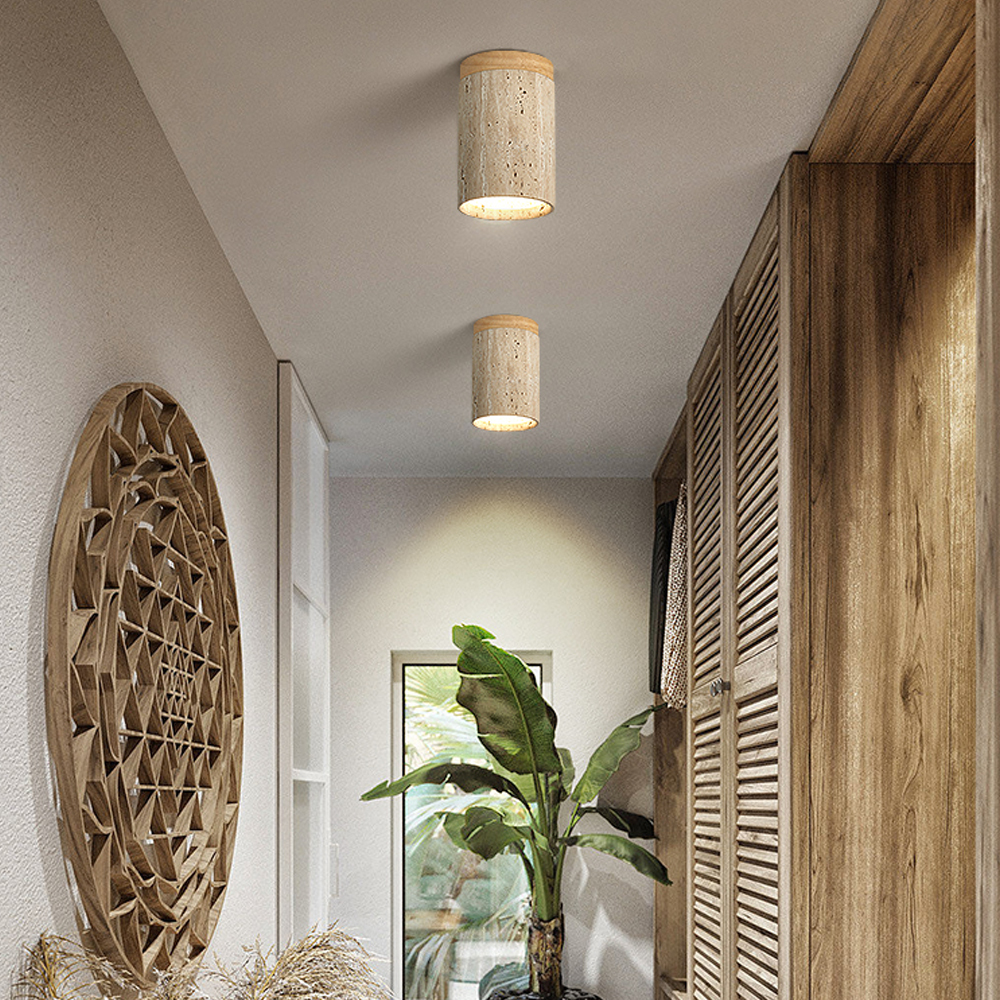 Wabi-sabi  Aisle Spot Light Living Room Wood Ceiling Lamp Designer Downlight