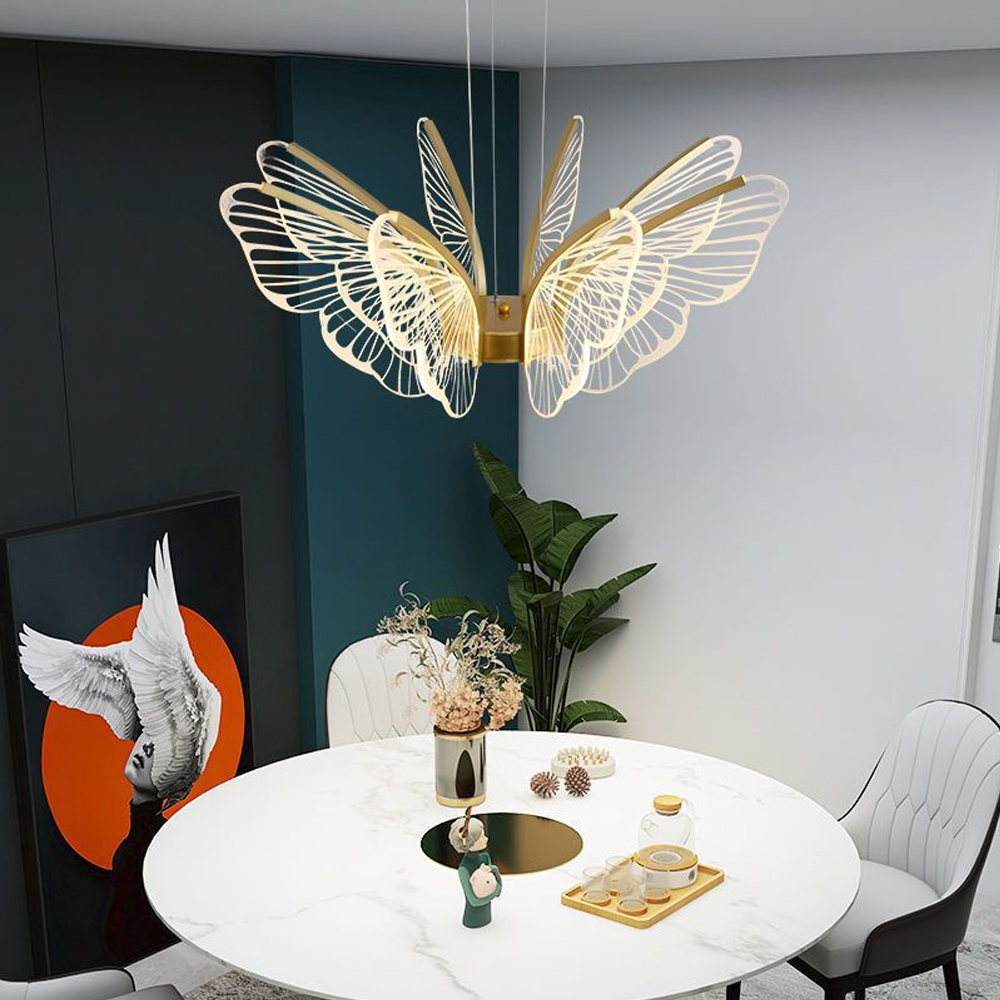 Luxury Postmodern Butterfly Chandelier Living Room Nordic Style Pendant Light