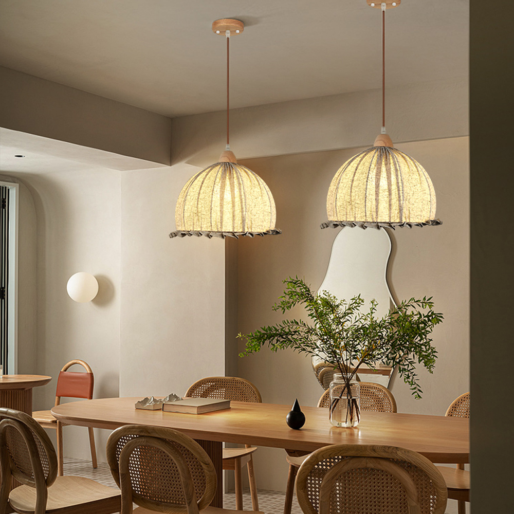 Medieval Fabric Bud Chandelier For Dining Room