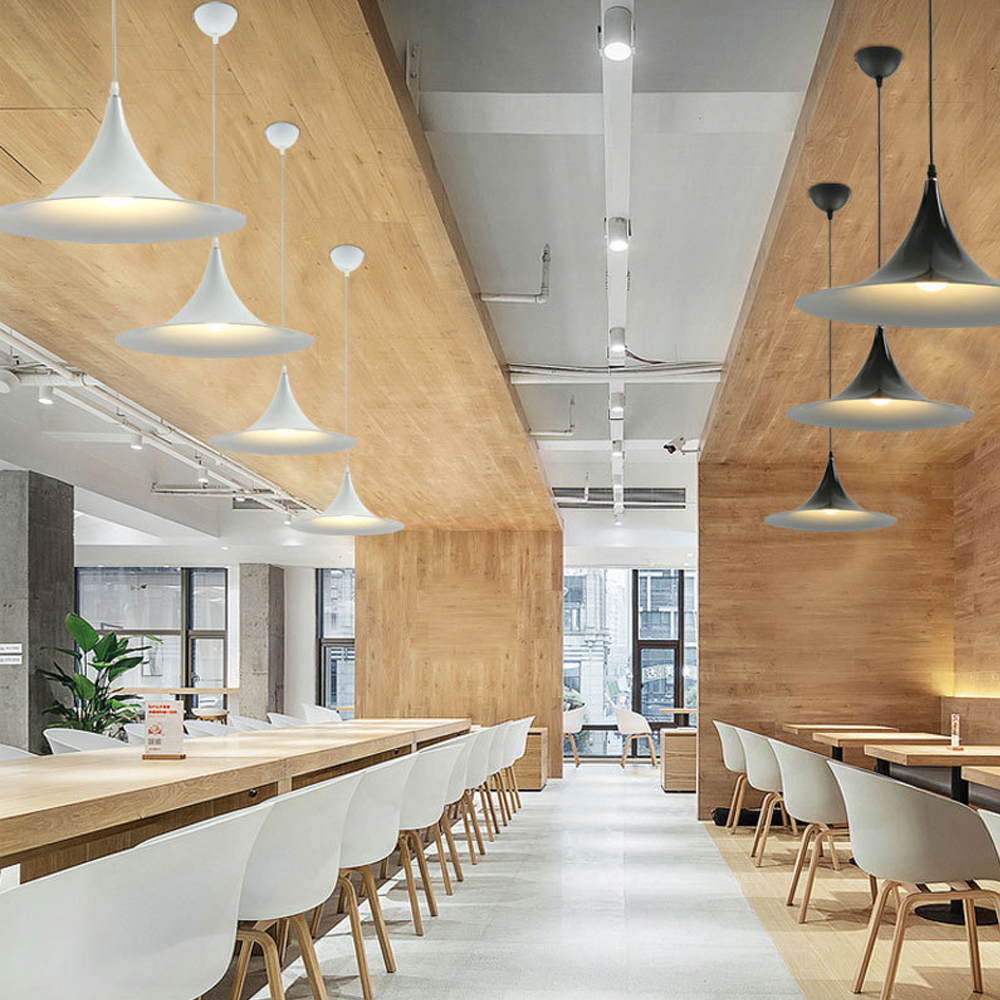 Industrial Style Horn Chandelier Minimalist Single-head Restaurant Metal Pendant Light