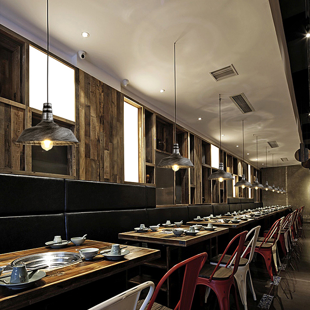 American Retro Industrial Style Restaurant Chandelier Commercial Decor Lighting