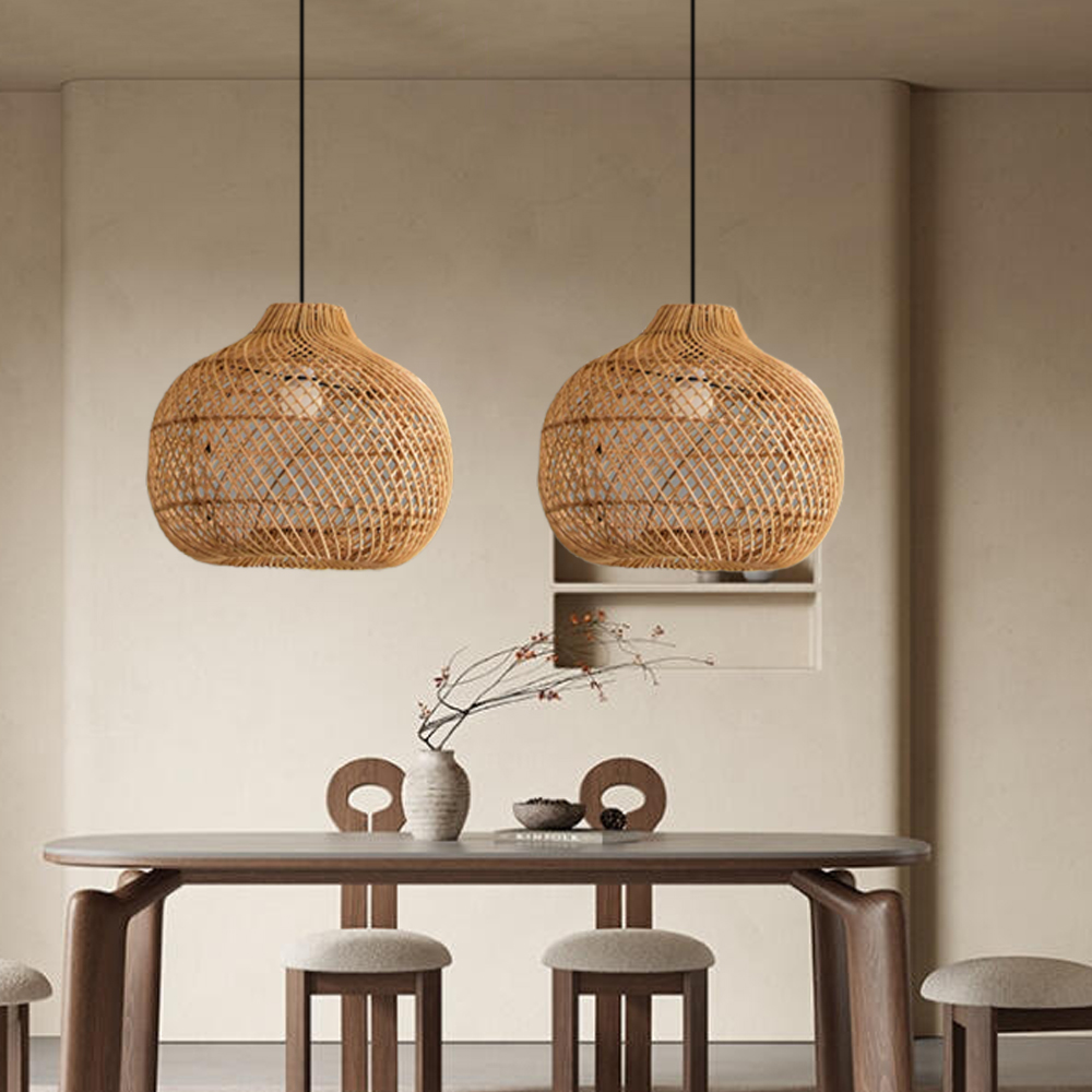 Vintage fresh and high-quality handmade rattan pendant Light