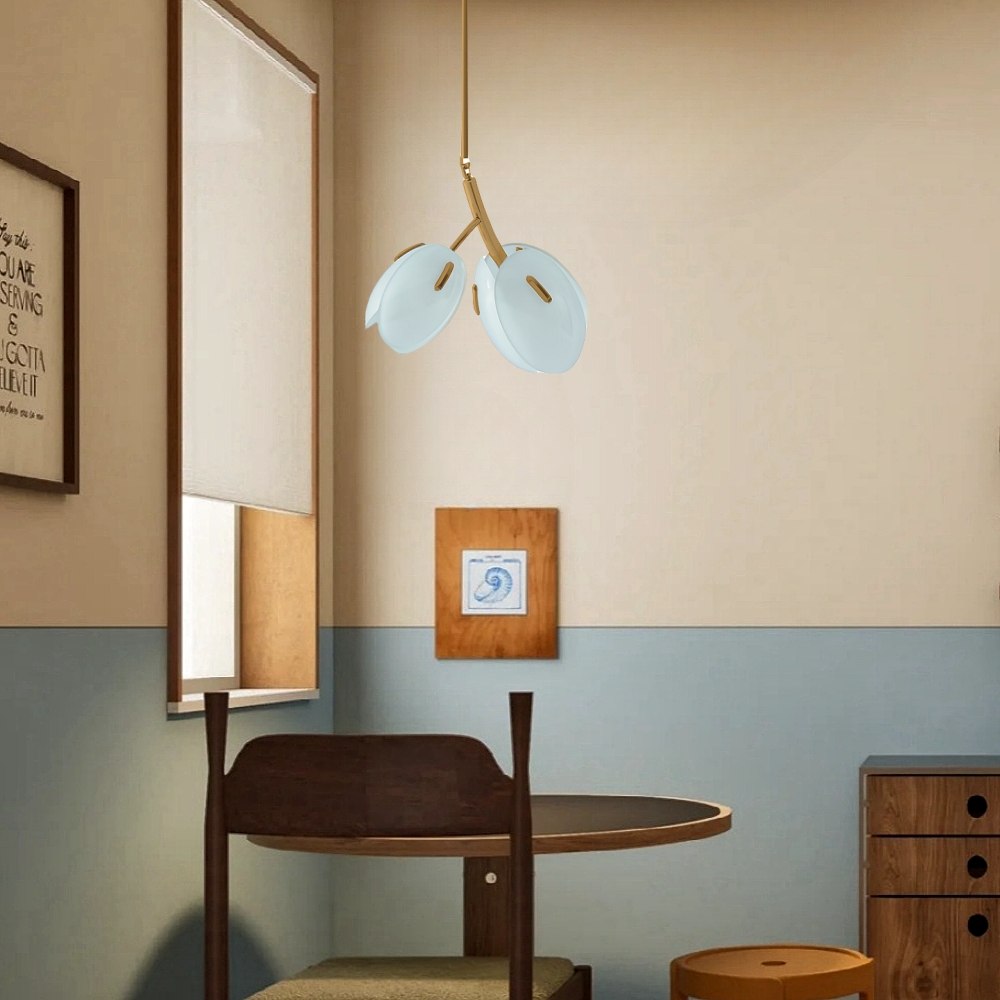 Nordic Modern Minimalist Tulip Bud Glass Pendant Lamp Atmosphere Lighting Fixture