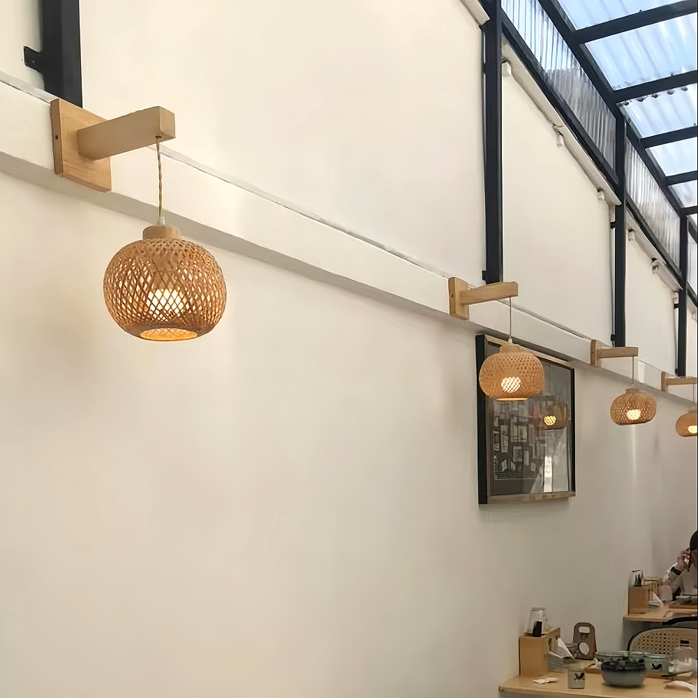 Nordic Simple Fabric Dining Chandelier Wabi-sabi Style Bedroom Pendant Light