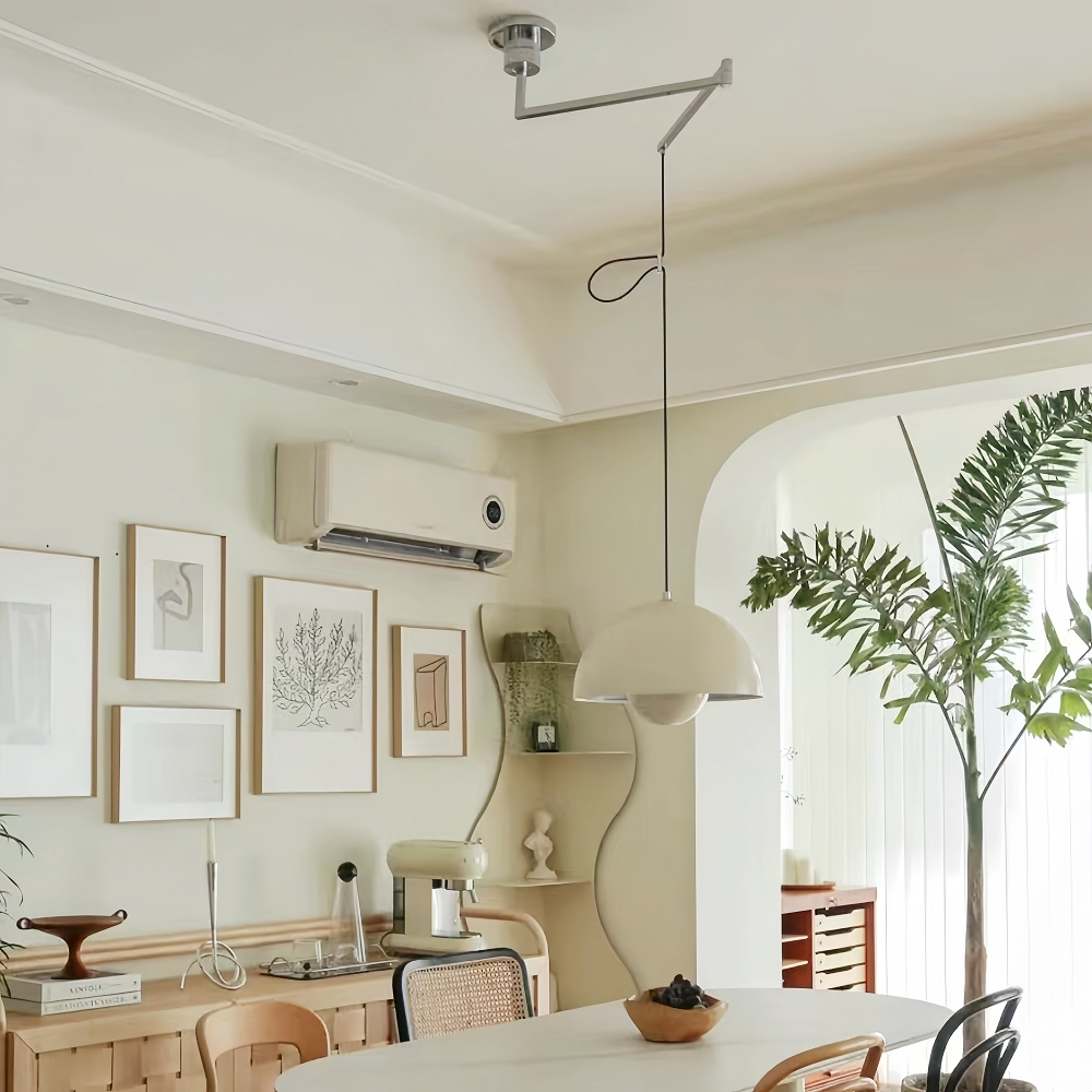 Adjustable Arm Metal Pendant Light Danish Flush Mount Flowerpot Dining Room Light