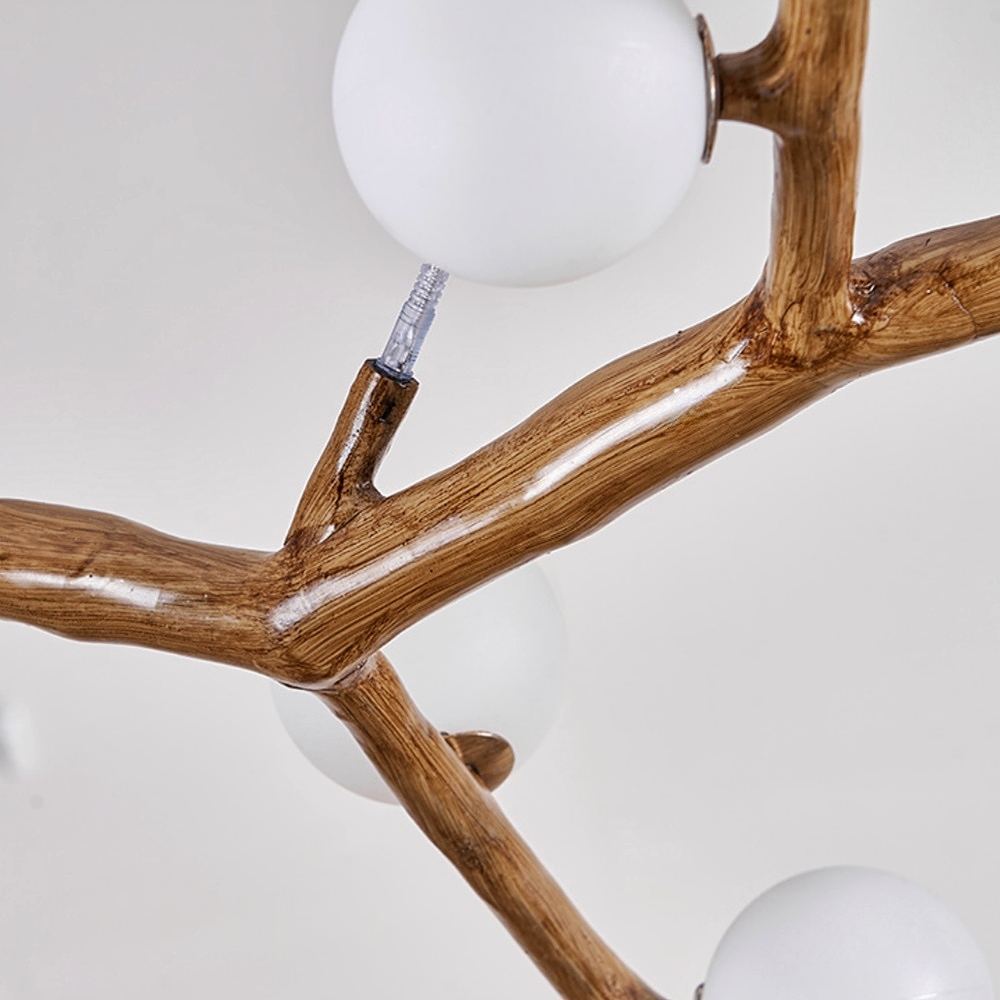 Wabi Sabi Style Retro Imitation Tree Branch Multi Headed Pendant Light