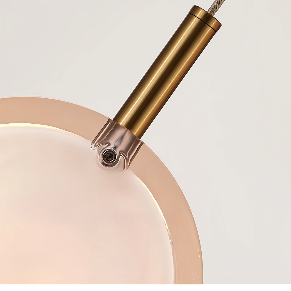 Modern Minimalist Restaurant Bar Counter Staircase Single Head Glass Chandelier