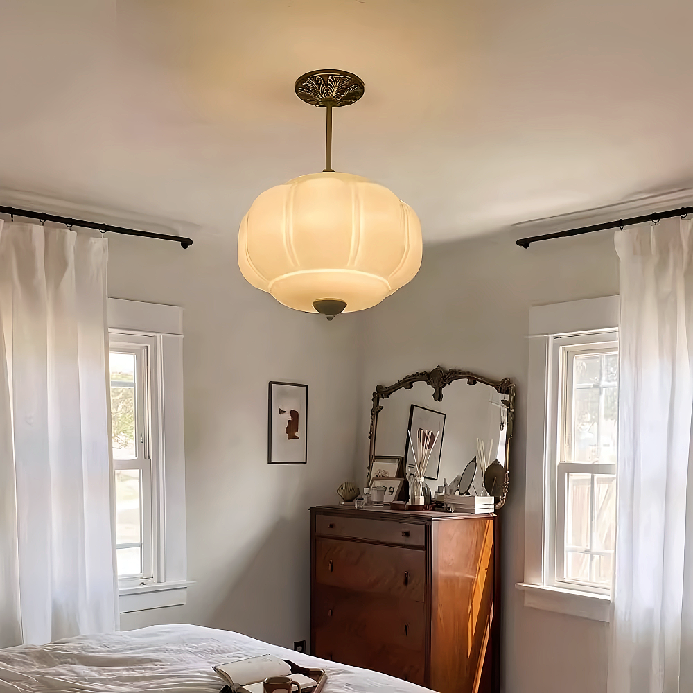 French retro Murano Solid Color Ceiling Light