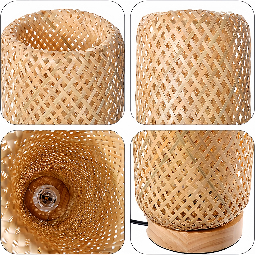 Study Atmosphere Decoration Night lights Bamboo Woven Lamps Floor Lamps
