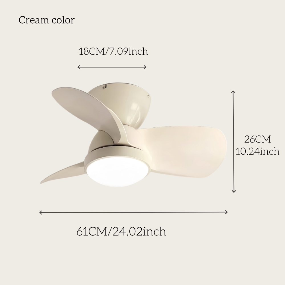 Modern Style Small-Sized 24 Inch Ceiling Fan Light
