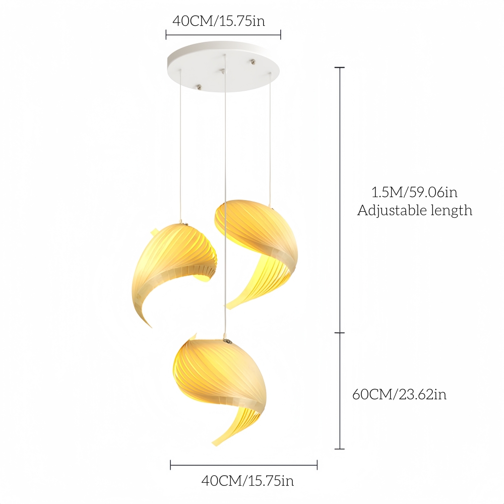 LOFT Japanese Conch Art Restaurant Wooden Pendant Light