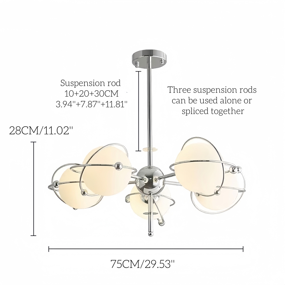 Bauhaus Space Element Glass Pendant Living Room Magic Bean Lighting Fixture