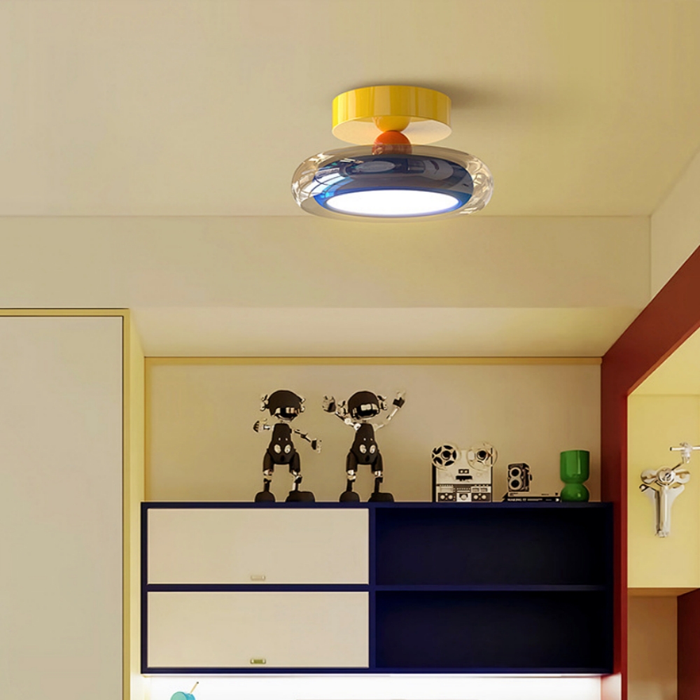 Modern Style Memphis Hallway Glass Ceiling Light