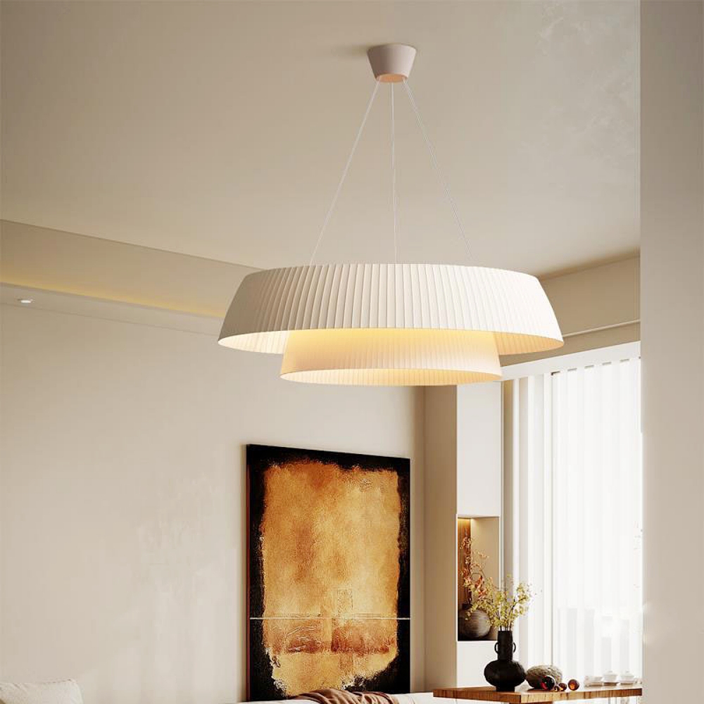 Japanese Style Creative Pleated Fabric Lighting Fixtures